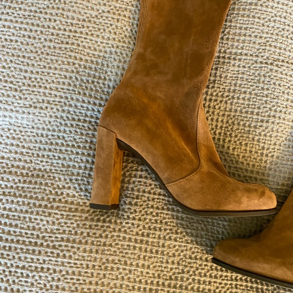 Stuart Weitzman Women’s Highland Boot in Taupe Suede Size 7.5 Over the Knee Boot - Picture 4 of 14